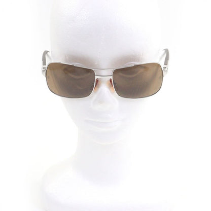 Cartier Santos De Two Bridge Eyewear Sunglasses Silver Brown Lens