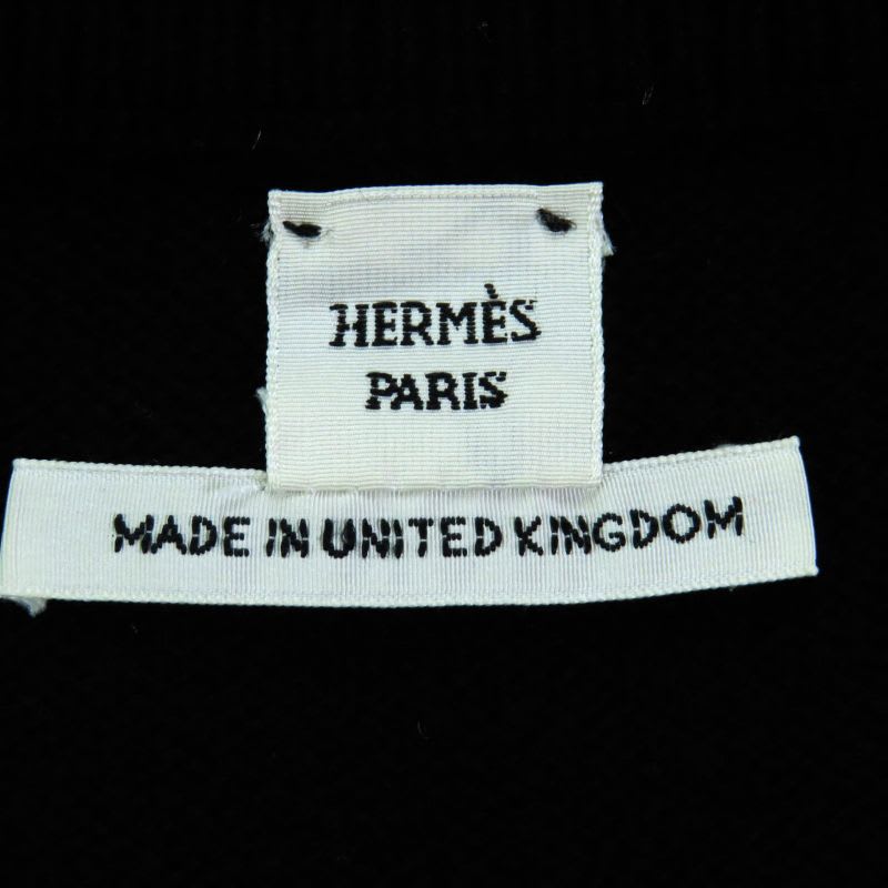 Hermes 100% Cashmere Silver Hardware With H Logo A-line Short Sleeve