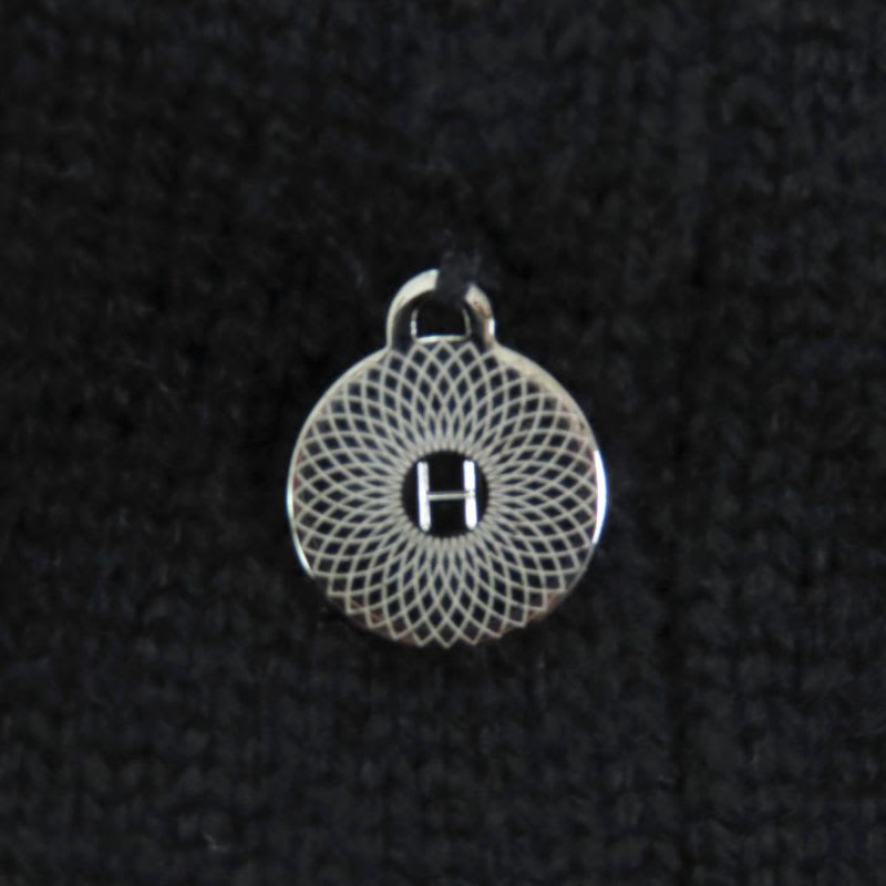 Hermes 100% Cashmere Silver Hardware With H Logo A-line Short Sleeve