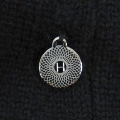 Hermes 100% Cashmere Silver Hardware With H Logo A-line Short Sleeve
