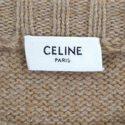 Celine 2 E 100% Wool Crew Neck Pullover Knit Sweater Light Brown XL