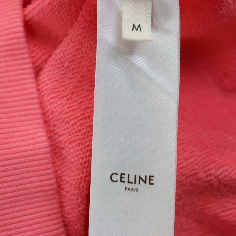 Celine 22 SS 2 Q Flamingo Tensions Tension Pullover Hoodie Pink