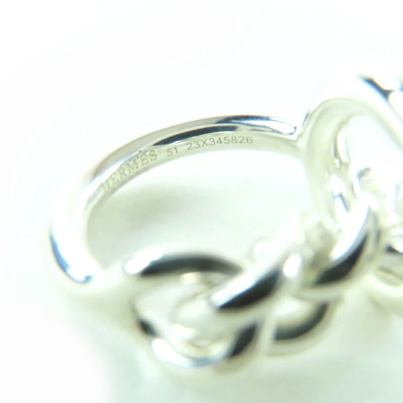 Hermes Croisette GM AG 925 Ring Accessory Silver 51