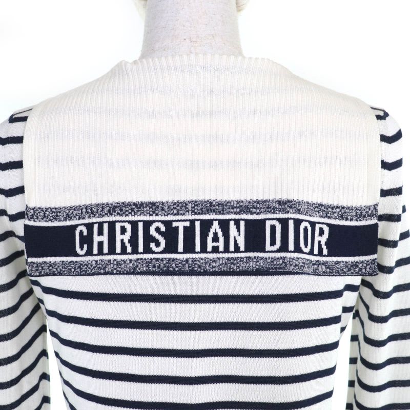 Christian Dior 144 S49 Cp603 Silk Cotton Capri Border Pattern Sailor Collar Long