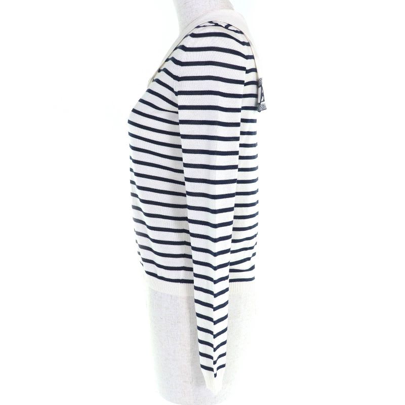 Christian Dior 144 S49 Cp603 Silk Cotton Capri Border Pattern Sailor Collar Long