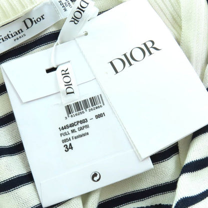 Christian Dior 144 S49 Cp603 Silk Cotton Capri Border Pattern Sailor Collar Long