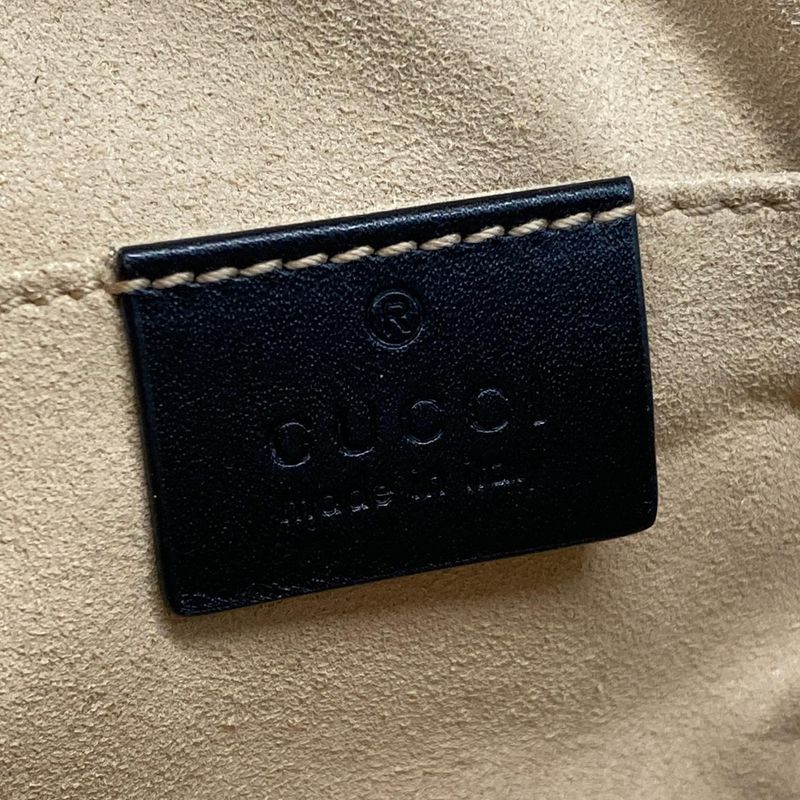 Gucci Waist Pouch Ggmarmont Quilted Leather Belt Bag 476434 Black Heart Leather