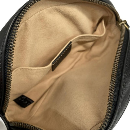 Gucci Waist Pouch Ggmarmont Quilted Leather Belt Bag 476434 Black Heart Leather