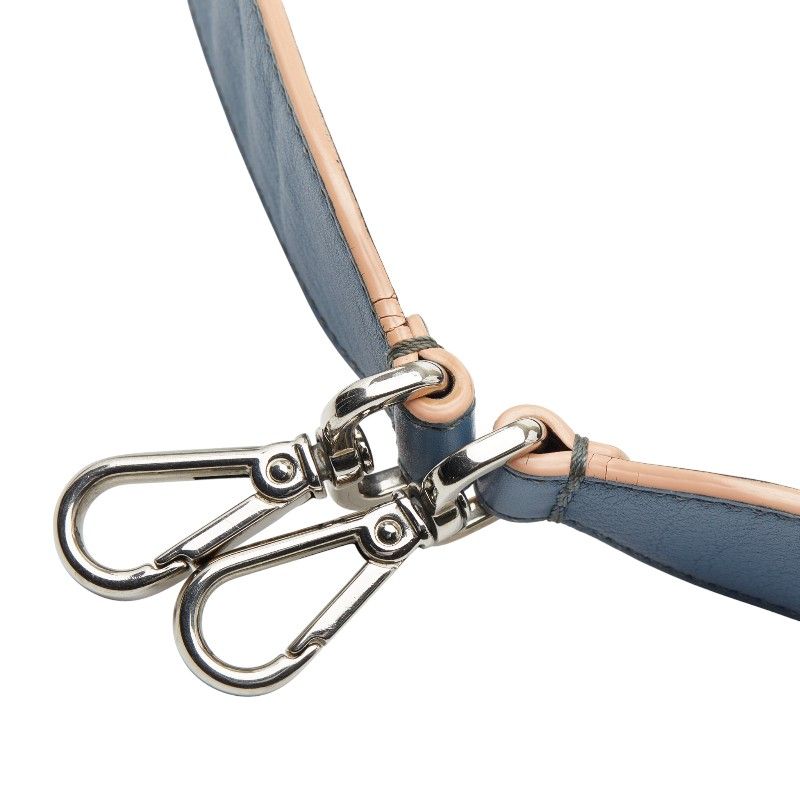 Fendi Light Blue Brown Leather Women's Fendi