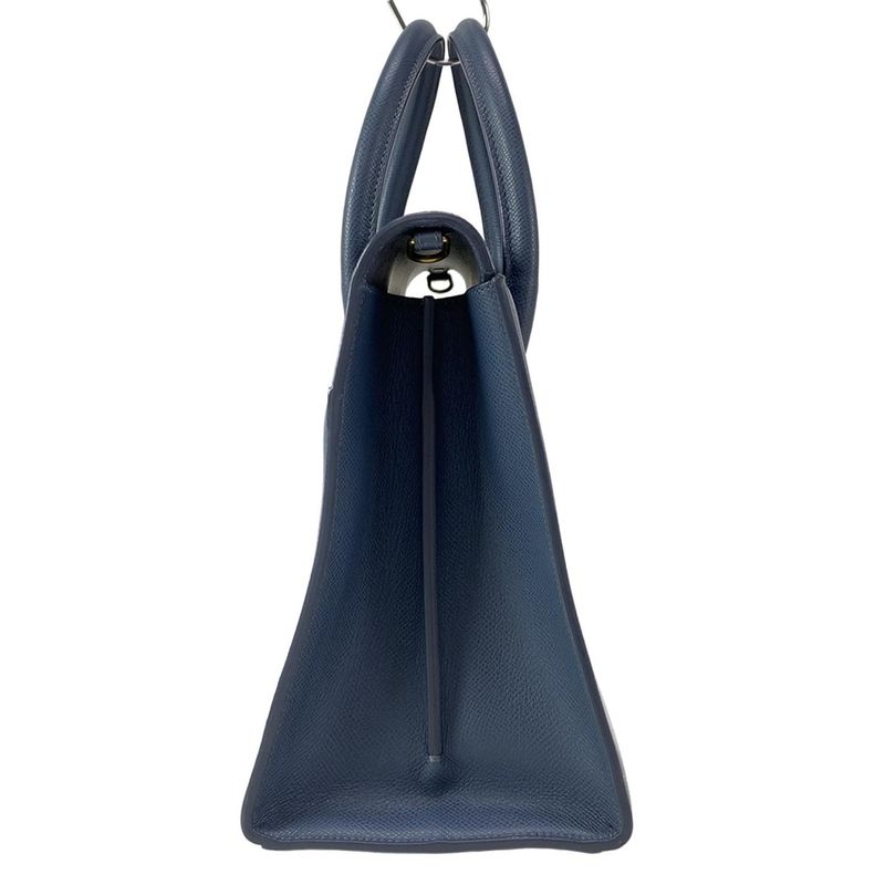 Dior Christian Dior Handbag Saint Honoré Medium 30 Montaigne Blue Gray Leather