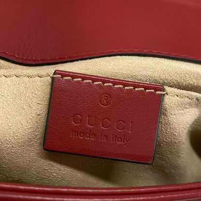 Gucci Shoulder Bag Ggmarmont Quilted Small Shoulder Bag 446744 Red Chain