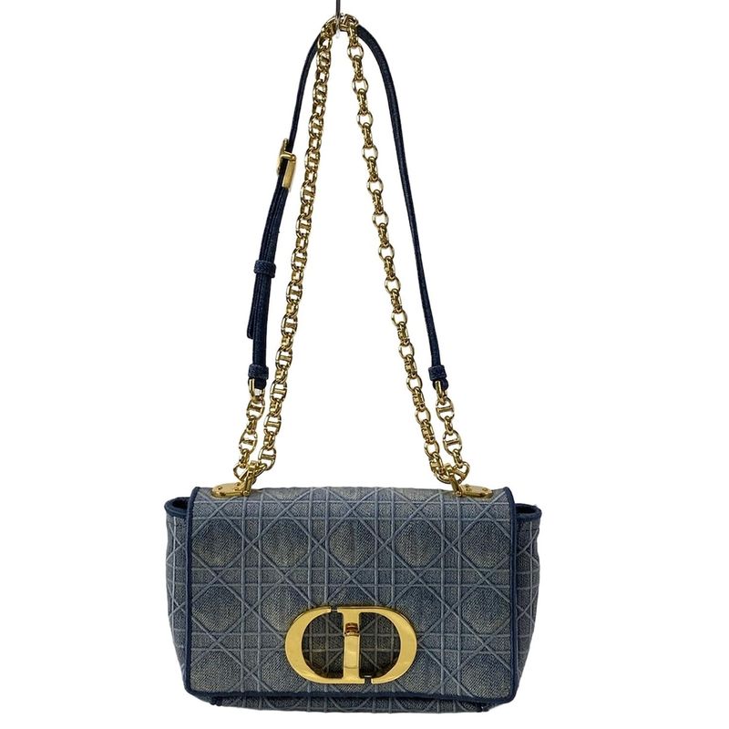 Dior Christian Dior Shoulder Bag Dior Karos Small Bag Light Blue Cannage Stitch