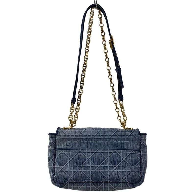 Dior Christian Dior Shoulder Bag Dior Karos Small Bag Light Blue Cannage Stitch