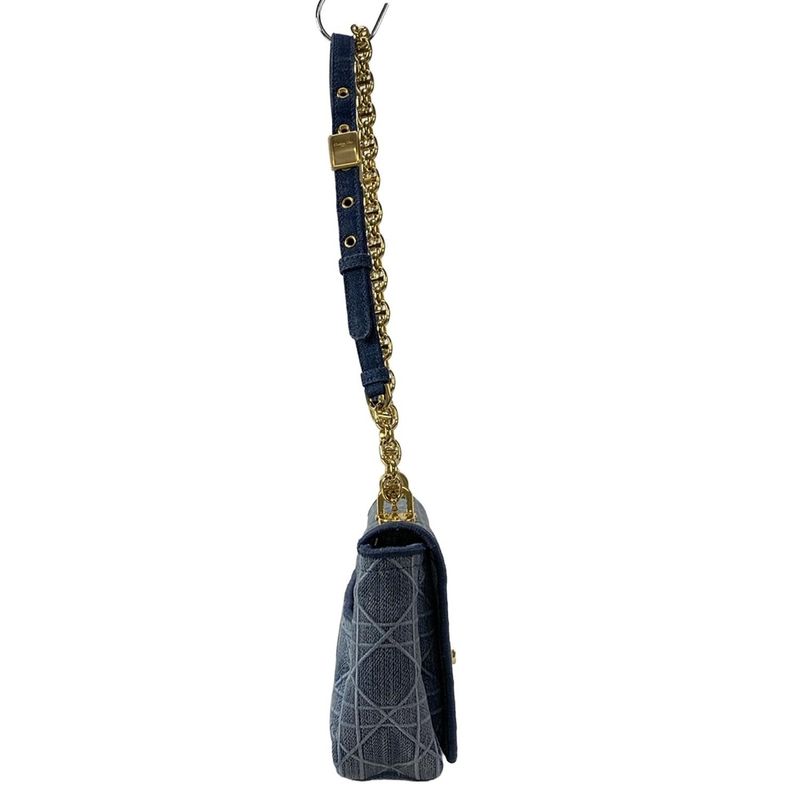 Dior Christian Dior Shoulder Bag Dior Karos Small Bag Light Blue Cannage Stitch