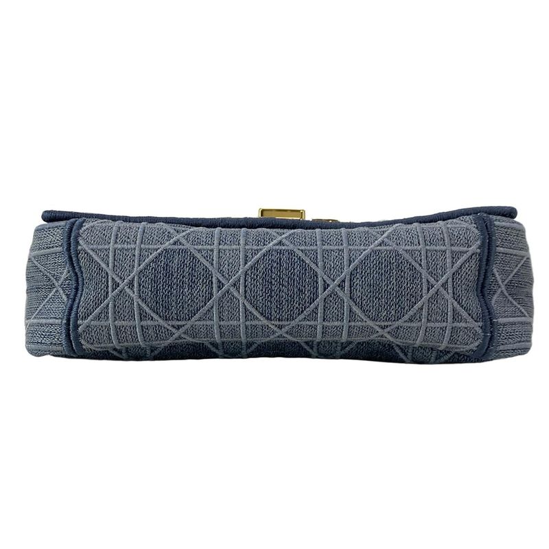 Dior Christian Dior Shoulder Bag Dior Karos Small Bag Light Blue Cannage Stitch