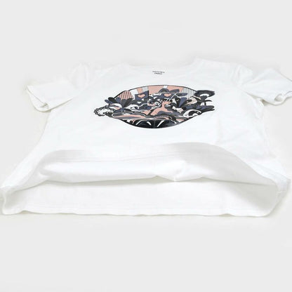 Hermes T-shirt Faubourg Rainbow 36 Size White 2e4613du Cotton Women's