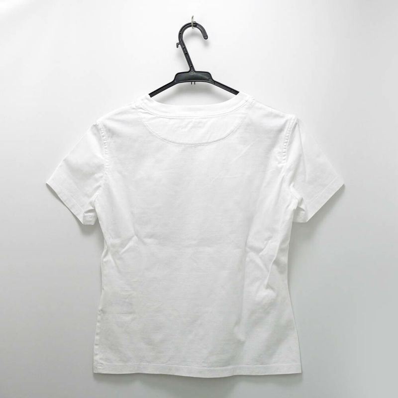 Hermes T-shirt Faubourg Rainbow 36 Size White 2e4613du Cotton Women's