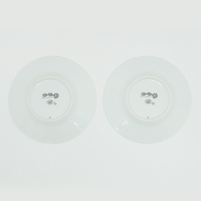 Hermes Tea Cup & Saucer - Chaine D'ancre 2-customer Set White Platinum