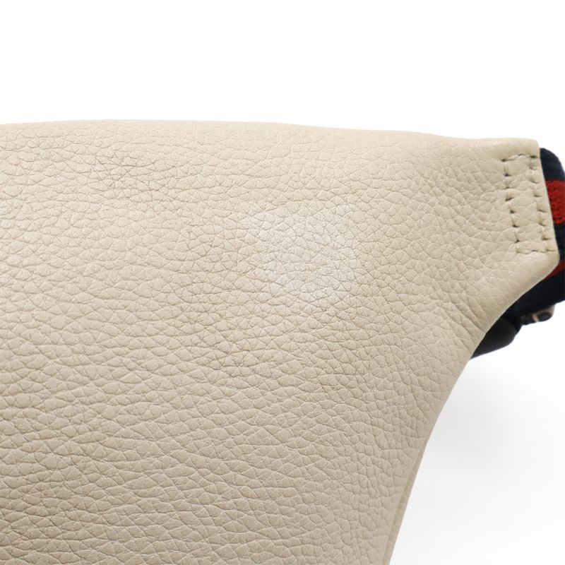Gucci Print Small Belt Bag Sherry Line Waist Bag Hip Bag Body Bag Leather Ivory