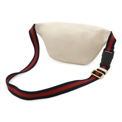 Gucci Print Small Belt Bag Sherry Line Waist Bag Hip Bag Body Bag Leather Ivory