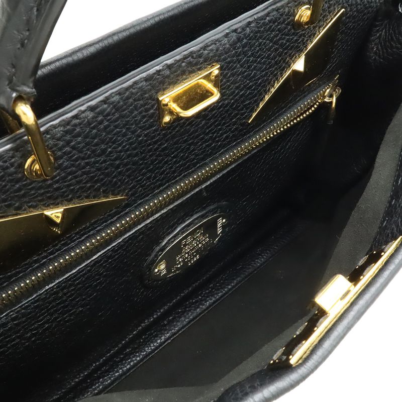 Fendi Selleria Peekaboo Fit Business Bag Briefcase Handbag 2WAY Shoulder Bag