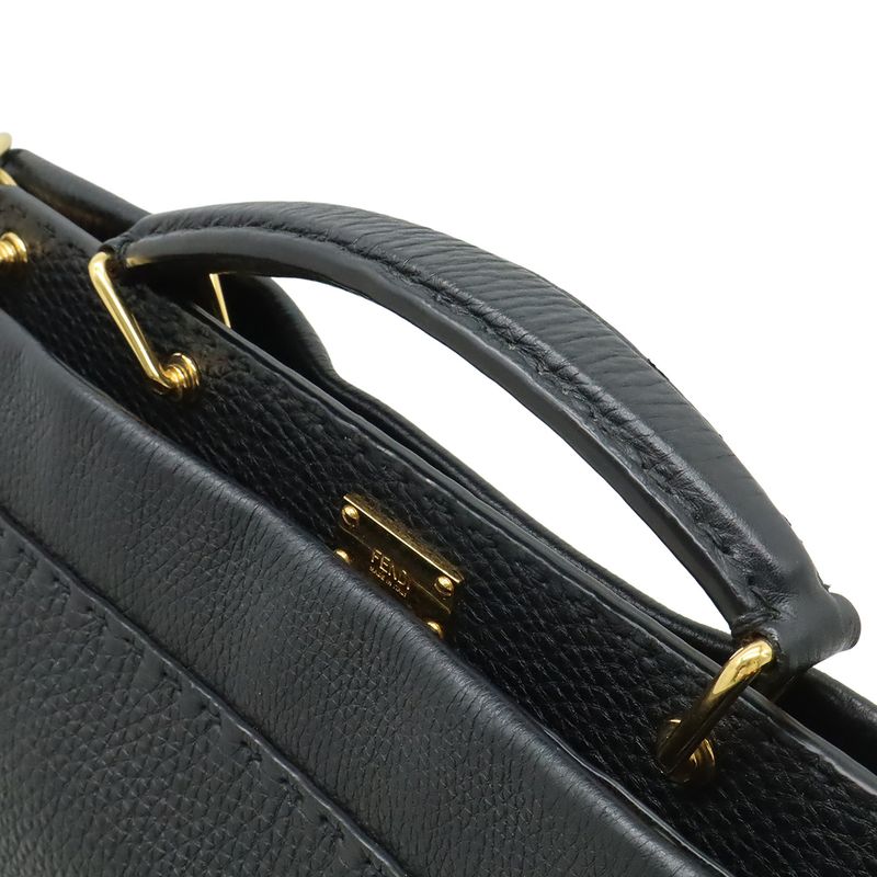 Fendi Selleria Peekaboo Fit Business Bag Briefcase Handbag 2WAY Shoulder Bag