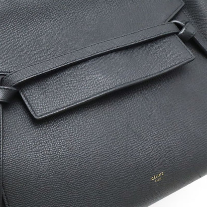 Celine Belt Bag Mini Handbag Tote Bag 2WAY Shoulder Bag Grained Calfskin Black