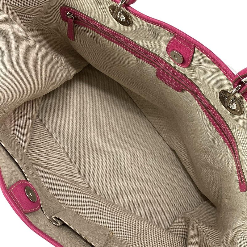 Dior Christian Dior Tote Bag Sherry Pink Cannage Print Leather