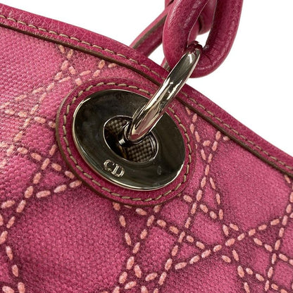 Dior Christian Dior Tote Bag Sherry Pink Cannage Print Leather