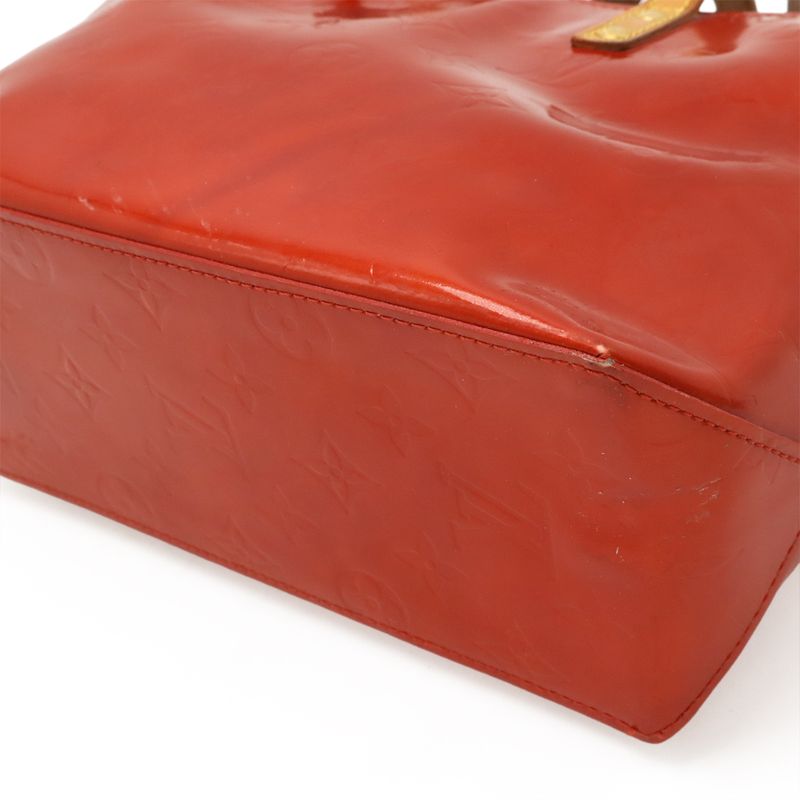 Louis Vuitton Monogram Vernis Lead PM Handbag Mini Tote Bag Rouge Red M91088