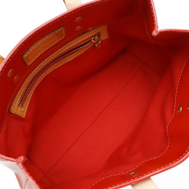 Louis Vuitton Monogram Vernis Lead PM Handbag Mini Tote Bag Rouge Red M91088