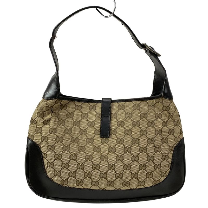 Gucci Shoulder Bag Jackie GG Pattern Sherry (web) 13306 Beige X Dark Brown