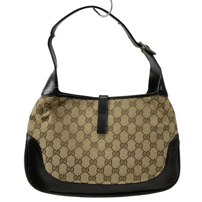 Gucci Shoulder Bag Jackie GG Pattern Sherry (web) 13306 Beige X Dark Brown