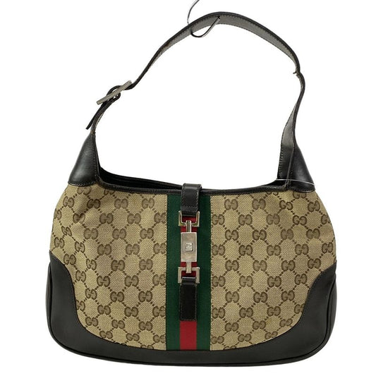 Gucci Shoulder Bag Jackie GG Pattern Sherry (web) 13306 Beige X Dark Brown