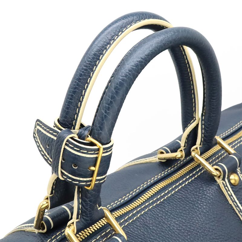 Louis Vuitton Tobago Keepall 50 Boston Bag Travel Purse Travel Bag Leather Navy