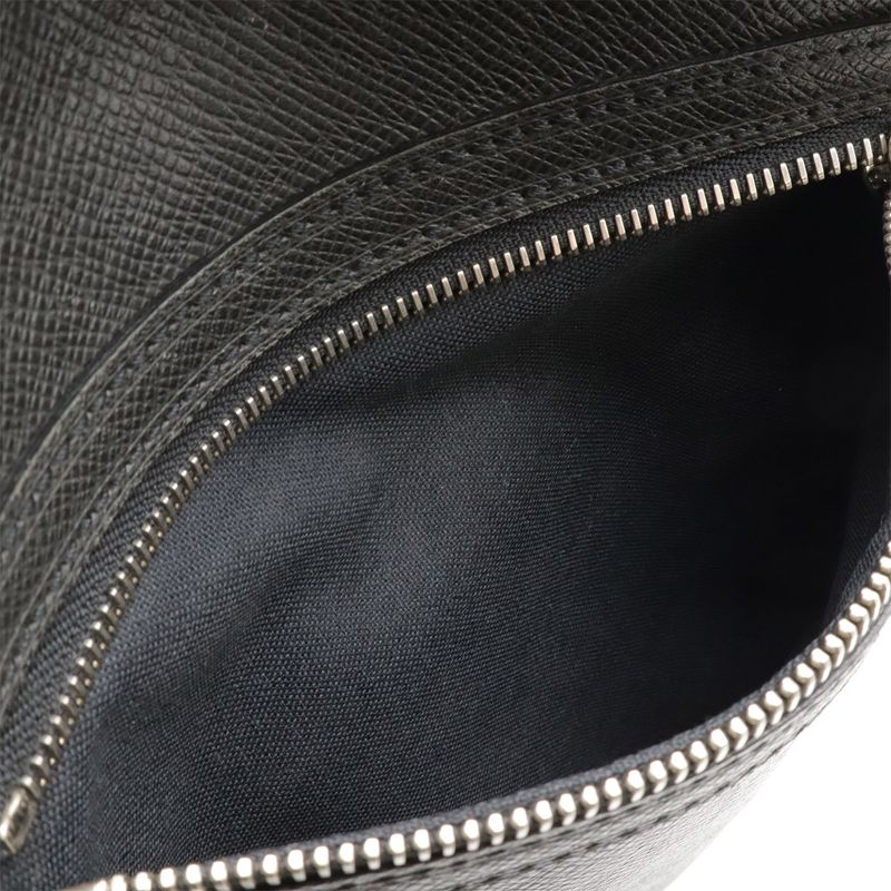 Louis Vuitton Taiga Dimitri Shoulder Bag Crossbody Leather Ardoise Black Silver