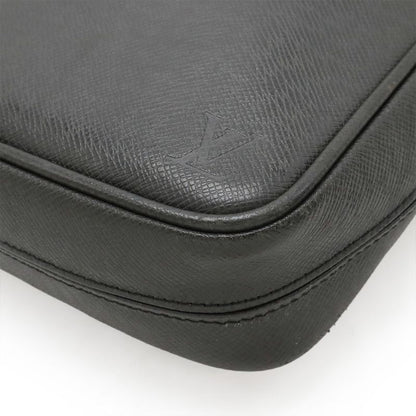 Louis Vuitton Taiga Dimitri Shoulder Bag Crossbody Leather Ardoise Black Silver