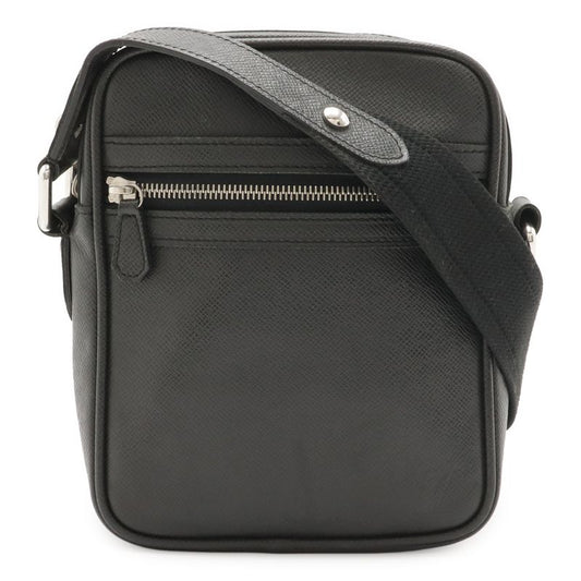 Louis Vuitton Taiga Dimitri Shoulder Bag Crossbody Leather Ardoise Black Silver
