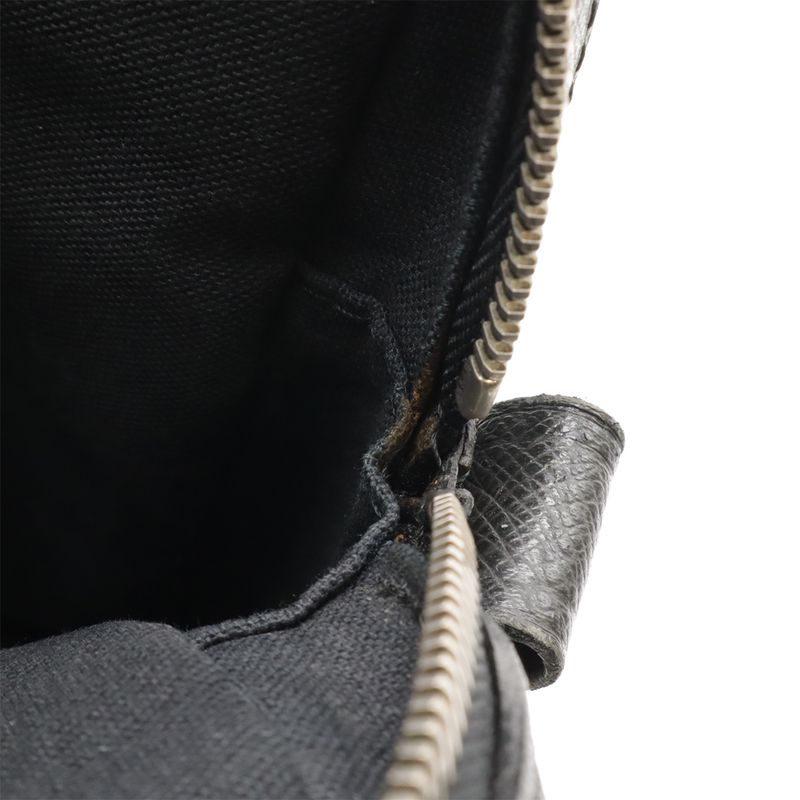 Louis Vuitton Taiga Dimitri Shoulder Bag Crossbody Leather Ardoise Black Silver