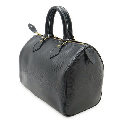 Louis Vuitton Epi Speedy 25 Handbag Mini Boston Bag Noir Black Gold Hardware