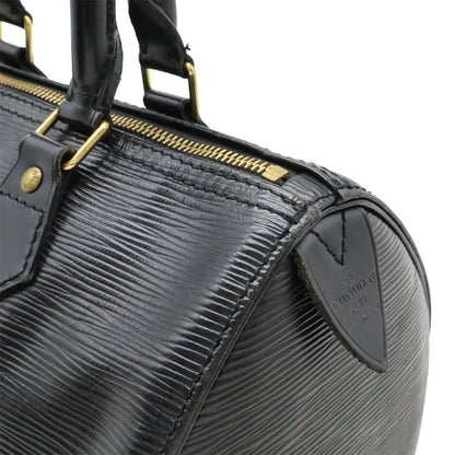 Louis Vuitton Epi Speedy 25 Handbag Mini Boston Bag Noir Black Gold Hardware