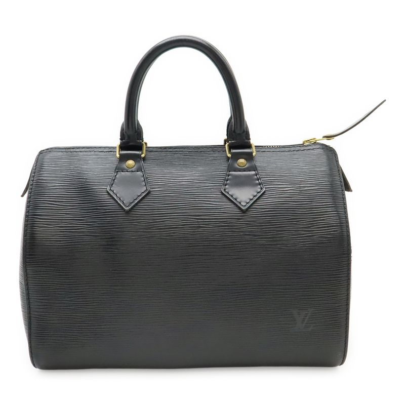 Louis Vuitton Epi Speedy 25 Handbag Mini Boston Bag Noir Black Gold Hardware