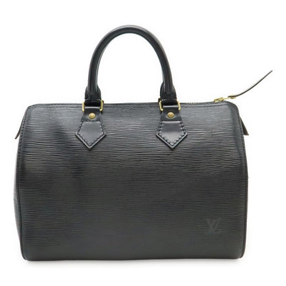 Louis Vuitton Epi Speedy 25 Handbag Mini Boston Bag Noir Black Gold Hardware
