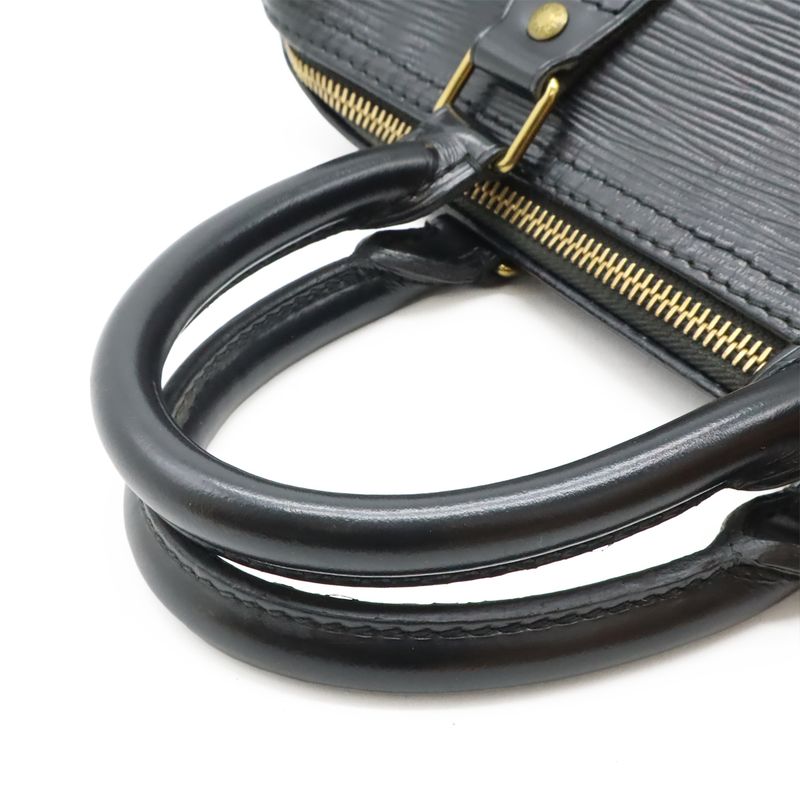 Louis Vuitton Epi Speedy 25 Handbag Mini Boston Bag Noir Black Gold Hardware