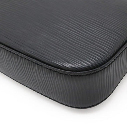 Louis Vuitton Epi Pochette Accessory Pouch Handbag Noir Black Silver Hardware