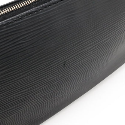 Louis Vuitton Epi Pochette Accessory Pouch Handbag Noir Black Silver Hardware