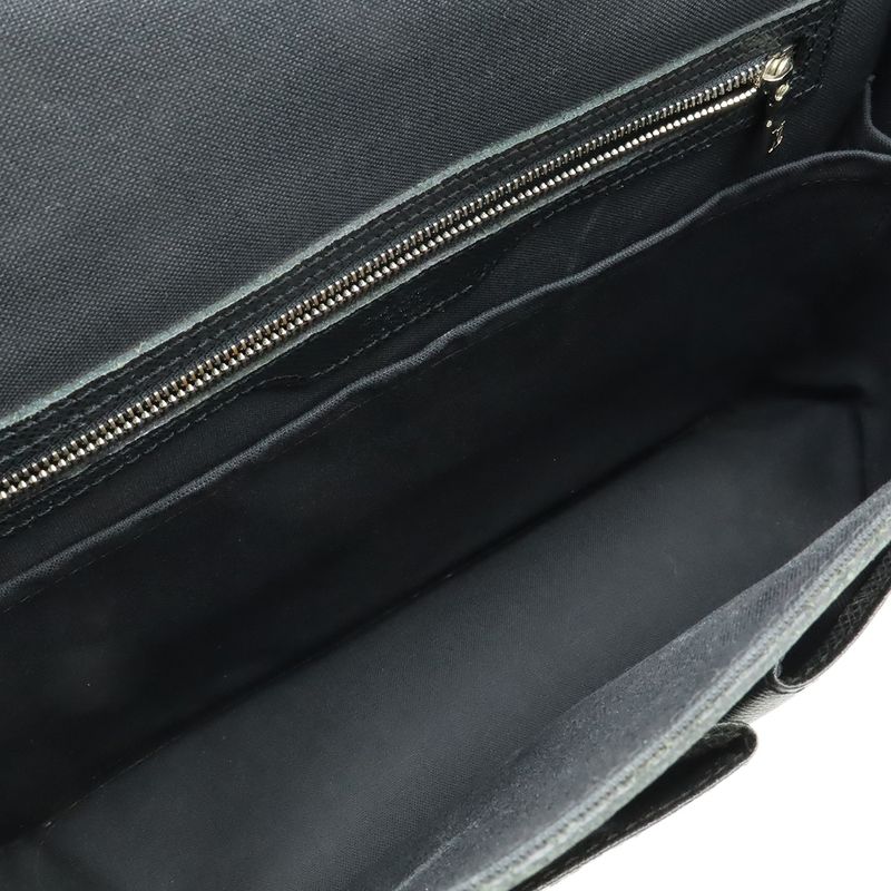 Louis Vuitton Taiga Alexei Shoulder Bag Crossbody Ardoise Black Silver Hardware