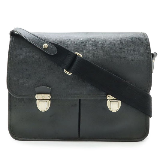 Louis Vuitton Taiga Alexei Shoulder Bag Crossbody Ardoise Black Silver Hardware