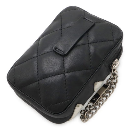 Chanel Cambon Line Cigarette Case Tobacco Case IQOS Case Pouch Leather Black