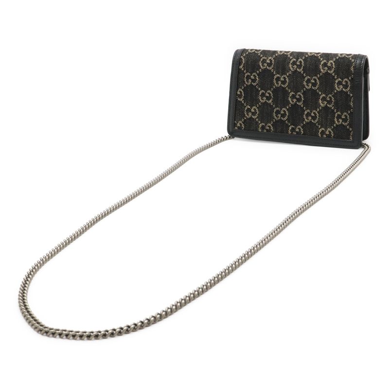 Gucci Dionysus GG Denim Super Mini Bag Chain Bag Shoulder Bag 2WAY Clutch Taiga